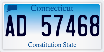 CT license plate AD57468