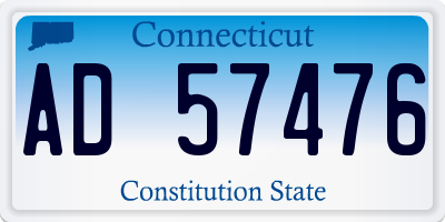 CT license plate AD57476
