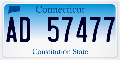CT license plate AD57477