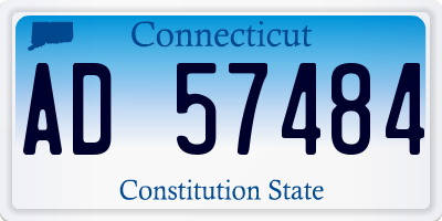 CT license plate AD57484
