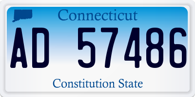CT license plate AD57486