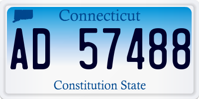 CT license plate AD57488