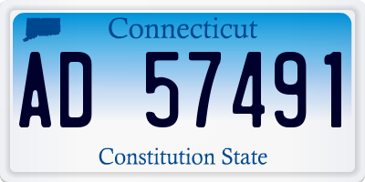 CT license plate AD57491