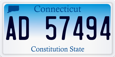 CT license plate AD57494