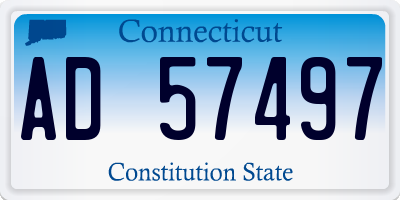 CT license plate AD57497