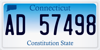 CT license plate AD57498