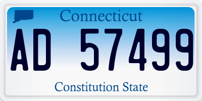 CT license plate AD57499