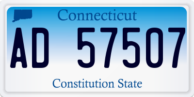 CT license plate AD57507