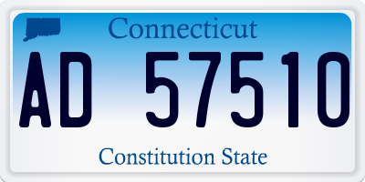 CT license plate AD57510