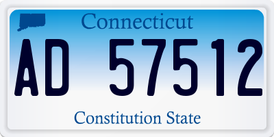 CT license plate AD57512