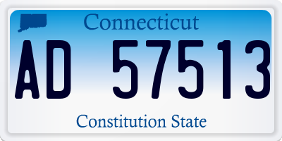 CT license plate AD57513