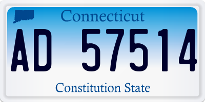 CT license plate AD57514