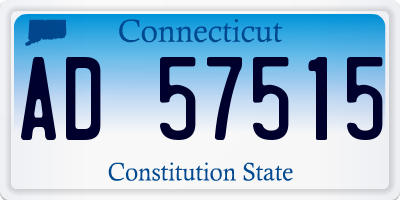 CT license plate AD57515