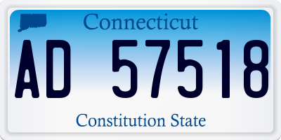CT license plate AD57518