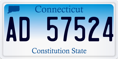 CT license plate AD57524