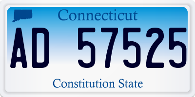 CT license plate AD57525