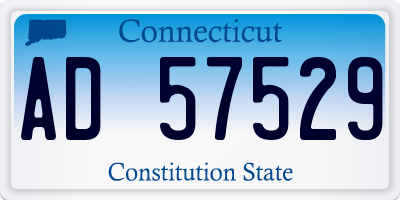 CT license plate AD57529