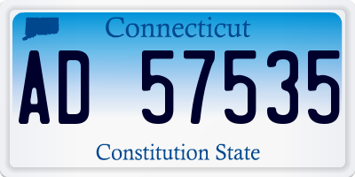 CT license plate AD57535