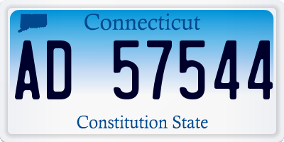 CT license plate AD57544