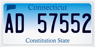 CT license plate AD57552