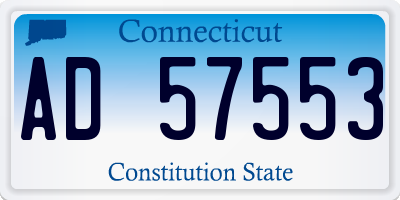 CT license plate AD57553