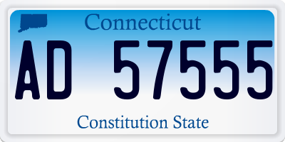 CT license plate AD57555