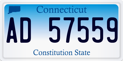 CT license plate AD57559