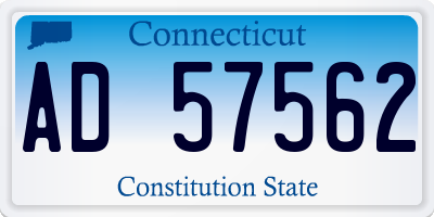CT license plate AD57562