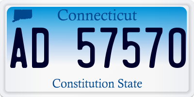 CT license plate AD57570