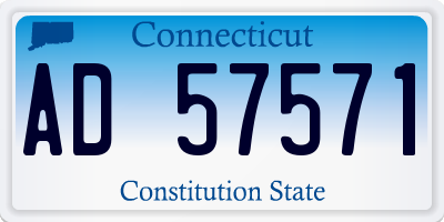CT license plate AD57571