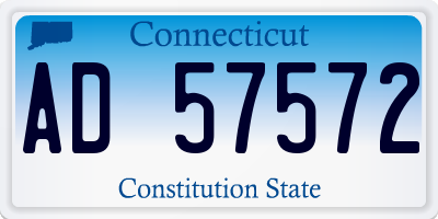 CT license plate AD57572