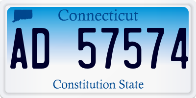CT license plate AD57574