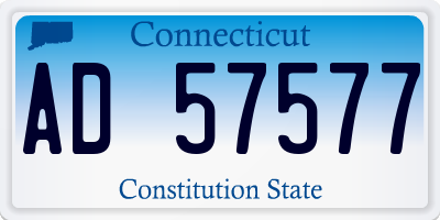 CT license plate AD57577