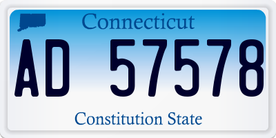 CT license plate AD57578