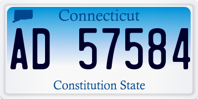 CT license plate AD57584