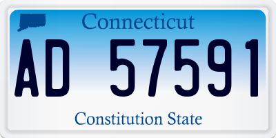 CT license plate AD57591