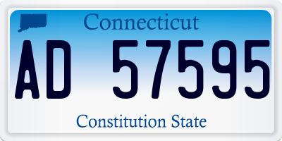 CT license plate AD57595
