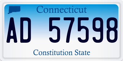 CT license plate AD57598