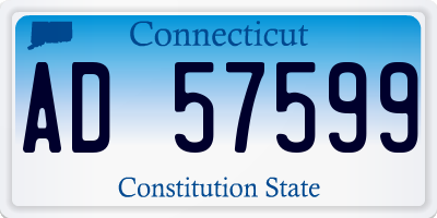 CT license plate AD57599