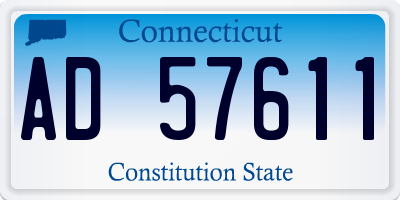 CT license plate AD57611