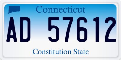 CT license plate AD57612