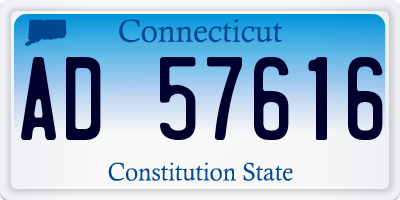 CT license plate AD57616