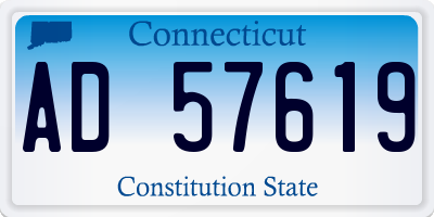 CT license plate AD57619