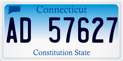 CT license plate AD57627