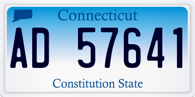 CT license plate AD57641