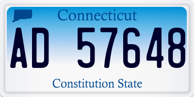 CT license plate AD57648