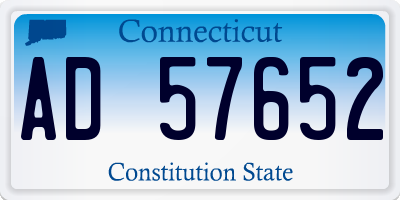 CT license plate AD57652