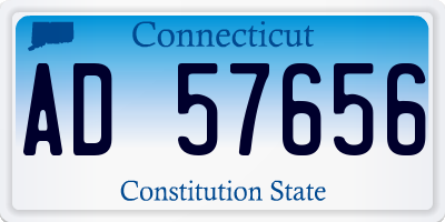 CT license plate AD57656