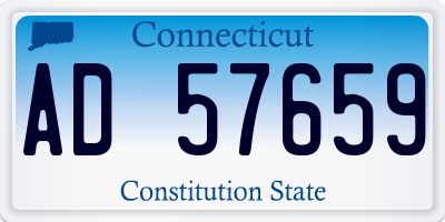 CT license plate AD57659