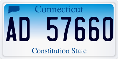 CT license plate AD57660
